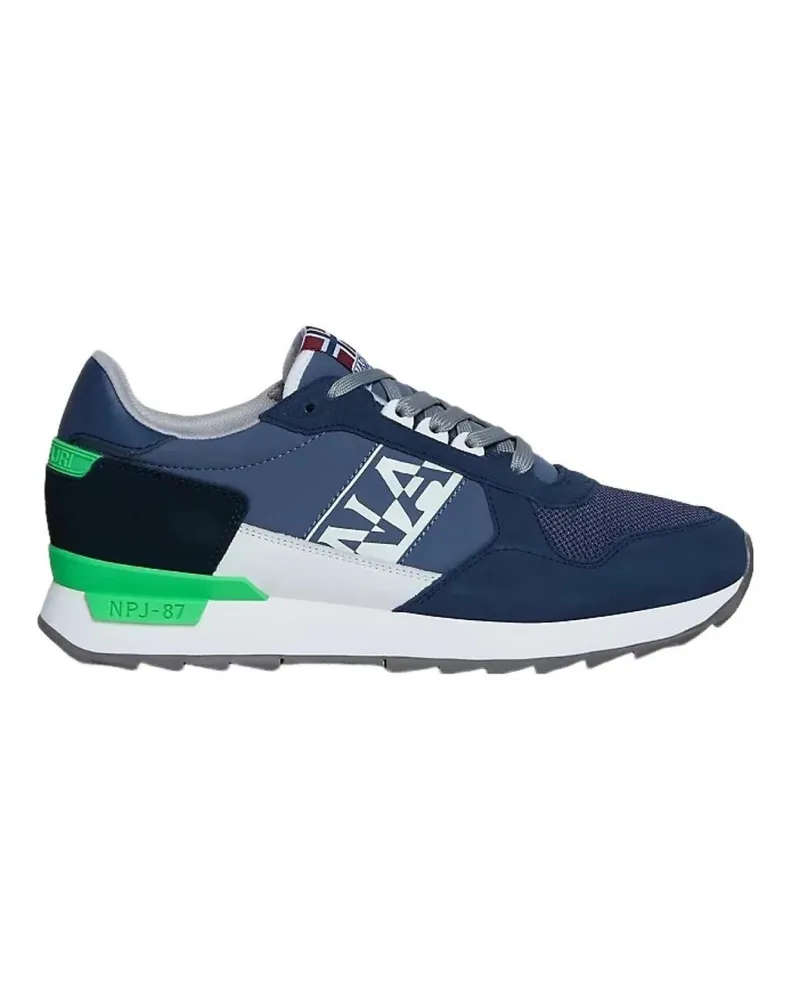 Napapijri Low-Top Sneaker Blue Suede And Technical Fabric Sneakers blau Blau