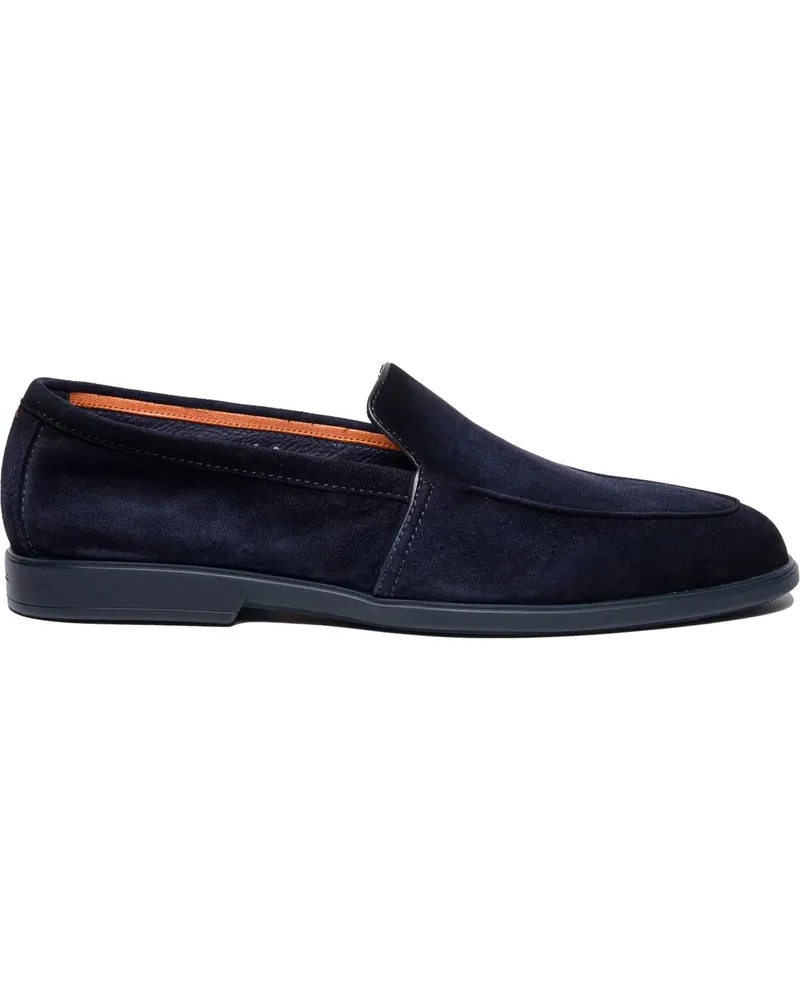 Santoni Loafer Flat Shoes Blue blau Blau