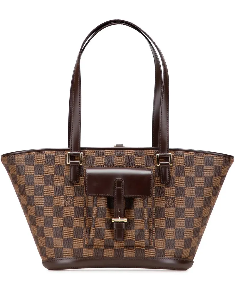 Louis Vuitton Hobo Bags Damier Ebene Manosque PM braun Braun