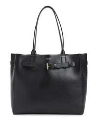 Tom Ford Shopper Black Calf Leather Medium Tote Bag Schwarz