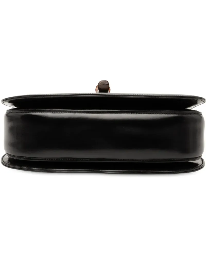 Gucci Crossbody Bags Calfskin Bamboo Night schwarz Schwarz