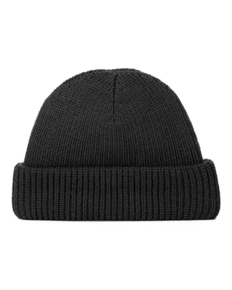 Altea Caps & Mützen Beanie aus Schurwolle schwarz Schwarz