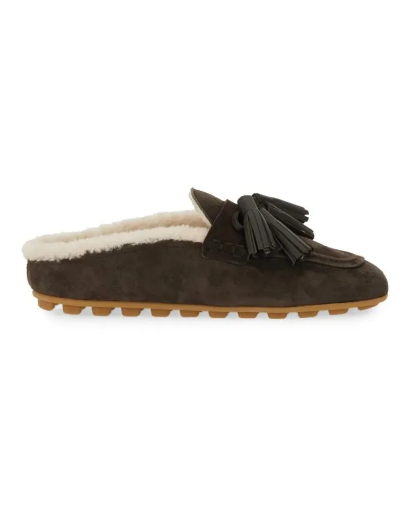 Hogan Suede Slipper Loafer schwarz Schwarz