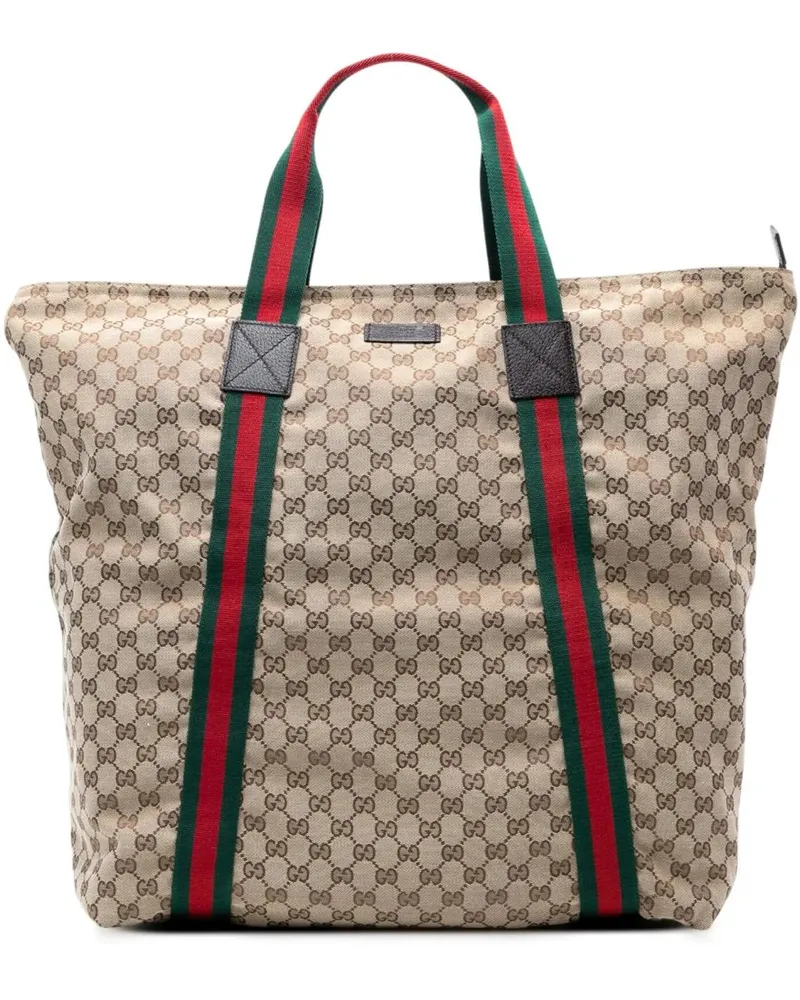 Gucci Shopper GG Canvas Web Tote braun Braun