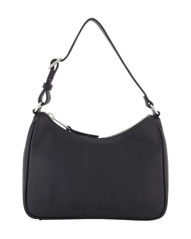 Samsøe & Samsøe Hobo Bags Structured Leather Shoulder Purse schwarz Schwarz