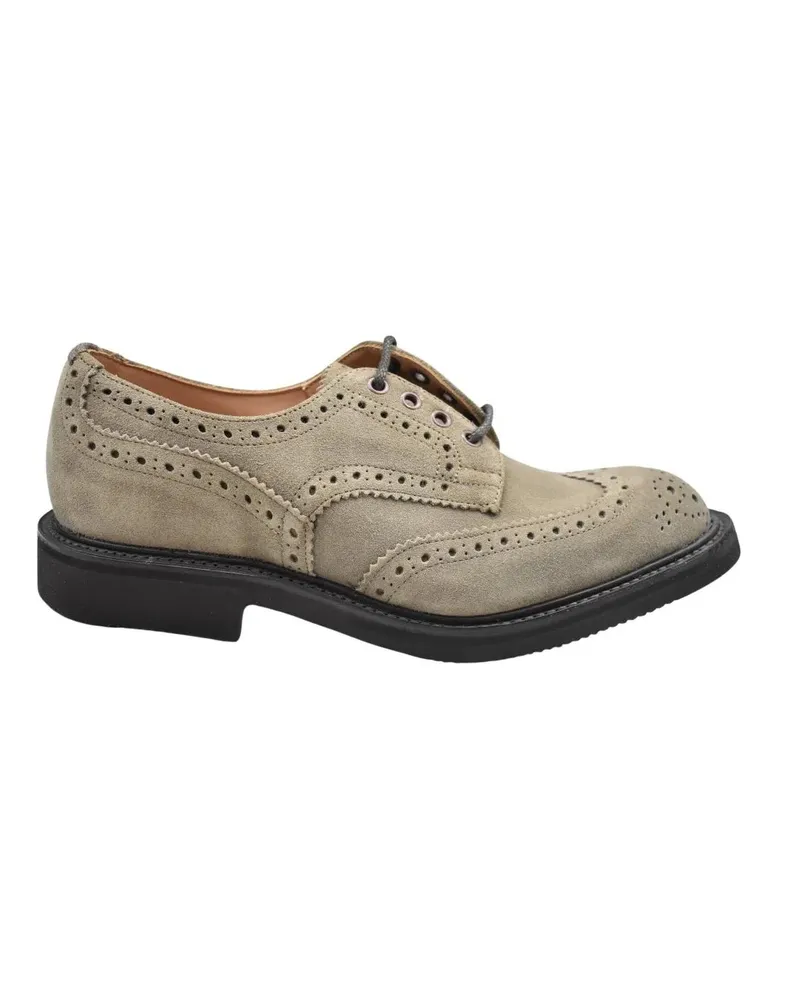 Tricker's Beige Suede Brogues grau Grau