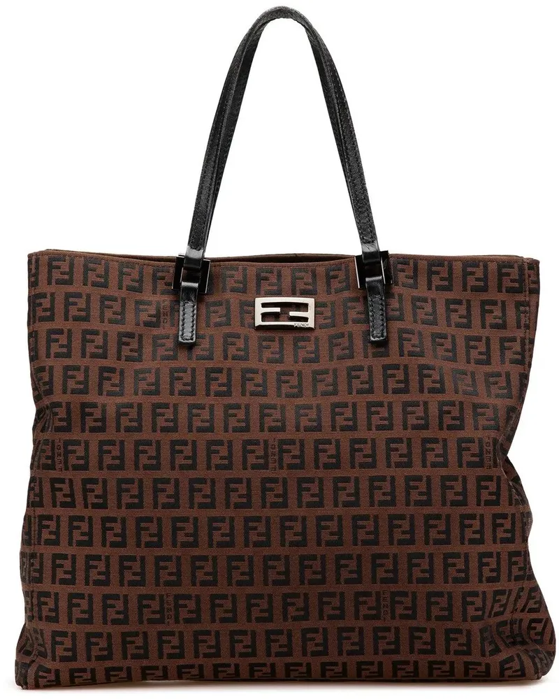 Fendi Shopper Zucchino Canvas Tote braun Braun