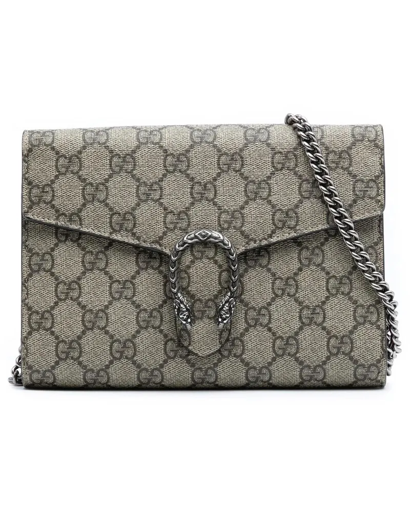 Gucci Hobo Bags GG Supreme Dionysus Chain Wallet braun Braun