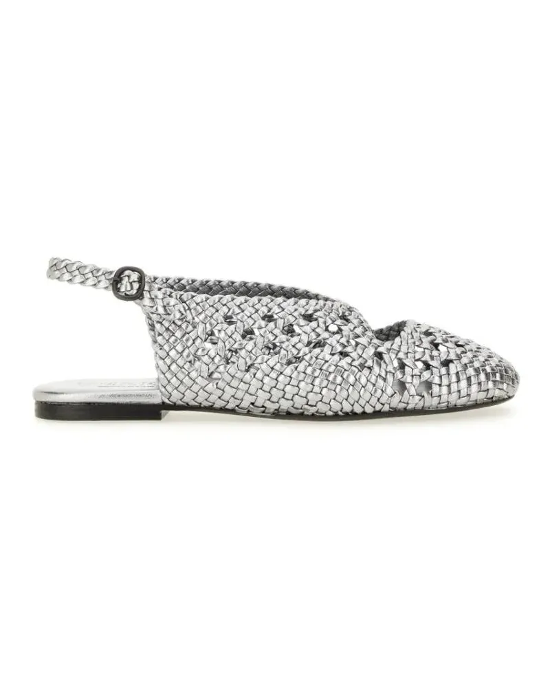 HEREU Sandalen Empuria Metallic Slingback Sandal silberfarben 