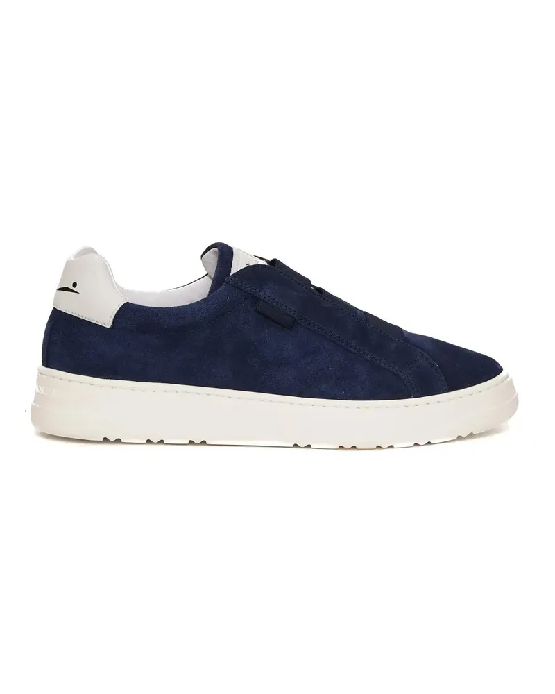 Voile Blanche Low-Top Sneaker Deep Blue Suede Slip-On Sneakers With White Rubber blau Blau