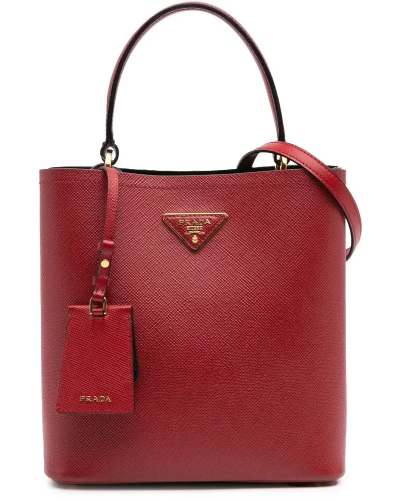 Prada Hobo Bags 2013-2024 Medium Saffiano Cuir Panier Satchel rot Rot