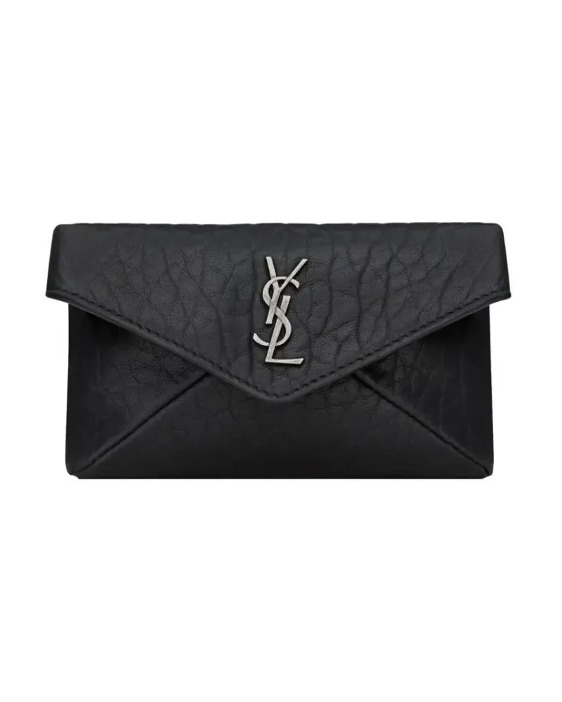 Saint Laurent Portemonnaies "Envelope Cassandre" Card Holder schwarz Schwarz