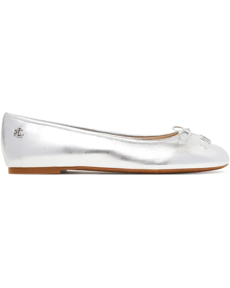 Ralph Lauren Ballerinas Flat Shoes Polished Silver silberfarben Silber