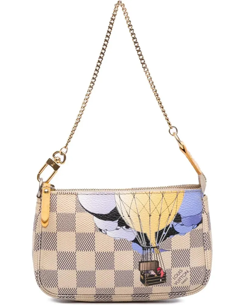 Louis Vuitton Crossbody Bags Damier Azur Illustre Mini Pochette Accessoires weiß Weiß