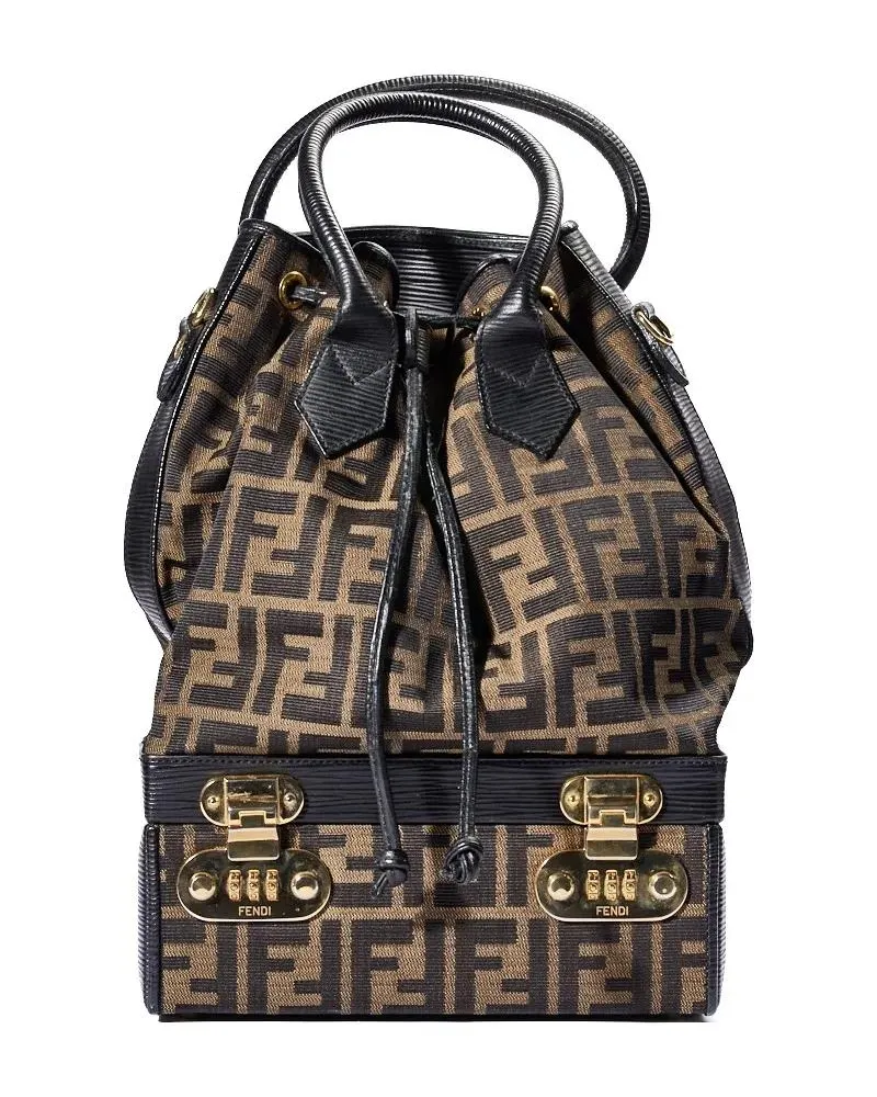 Fendi Shopper & Totes Vintage Ff Logomania Shopper Trunk In Brown braun Braun