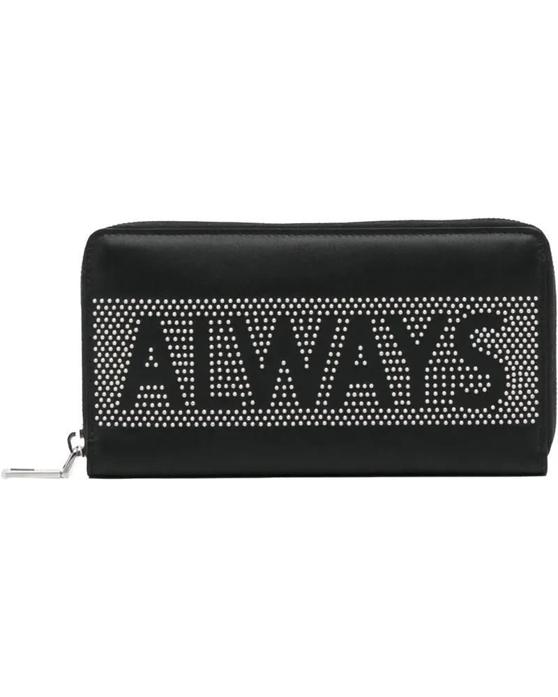 Valentino Garavani Portemonnaie 2010-present Studded Zip Around Wallet schwarz Schwarz