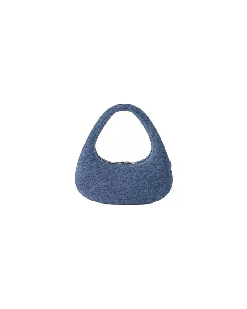 COPERNI Crossbody Bags Swipe Baguette Bag - Canvas - Washed Blue blau Blau