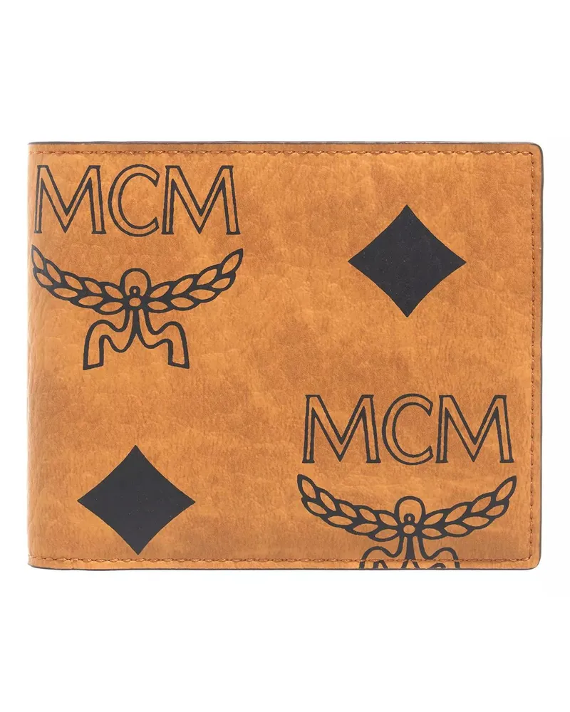 MCM Portemonnaies Aren Visetos Small Wallet Sml Cognacbraun