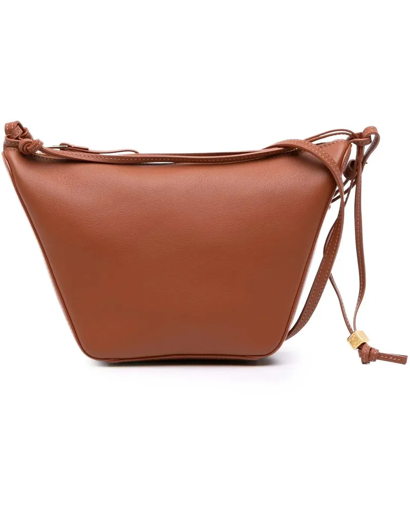 Loewe Hobo Bags Mini Leather Hammock Hobo braun Braun