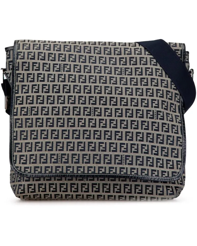 Fendi Hobo Bags Zucchino Canvas Crossbody grau Grau