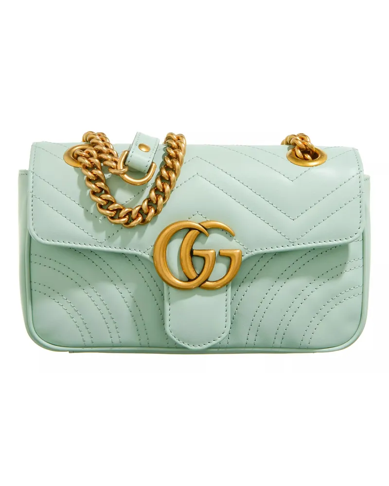 Gucci Crossbody Bags GG Marmont Matelasse Mini Bag Grün