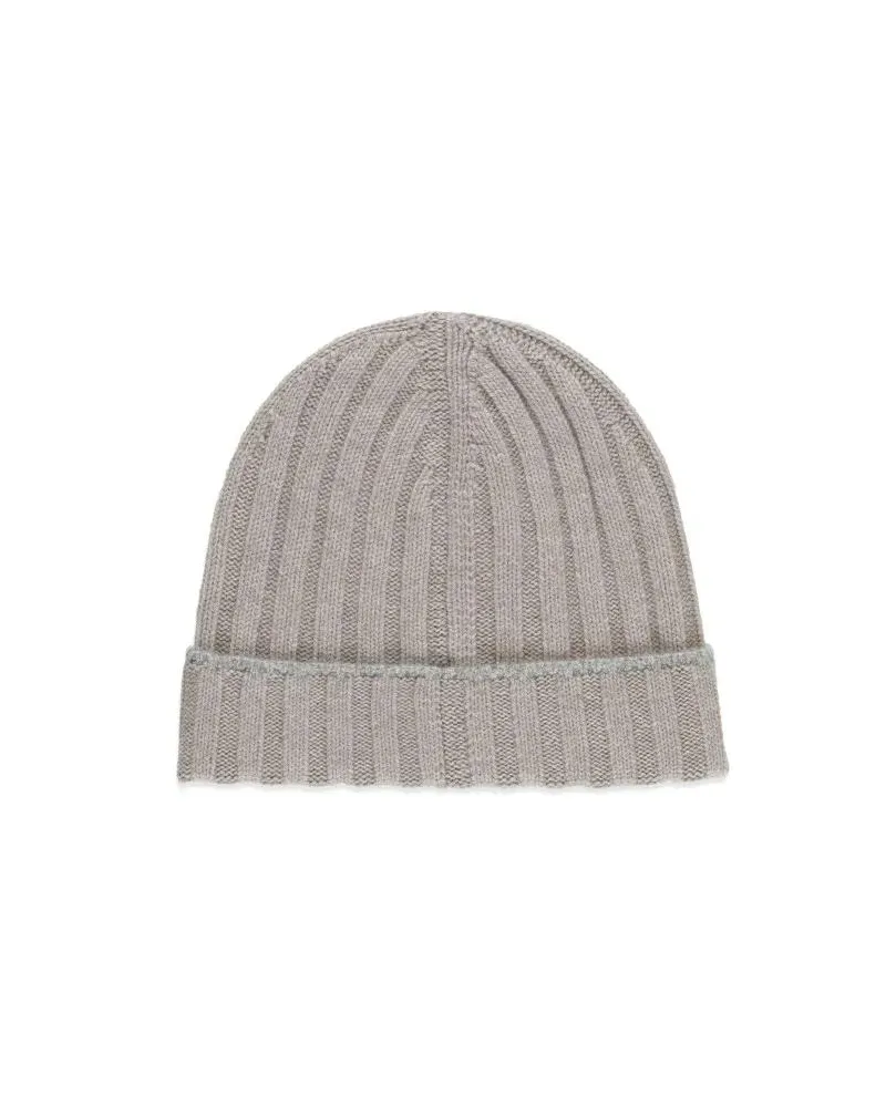Brunello Cucinelli Caps & Mützen Cashmere Beanie grau Grau