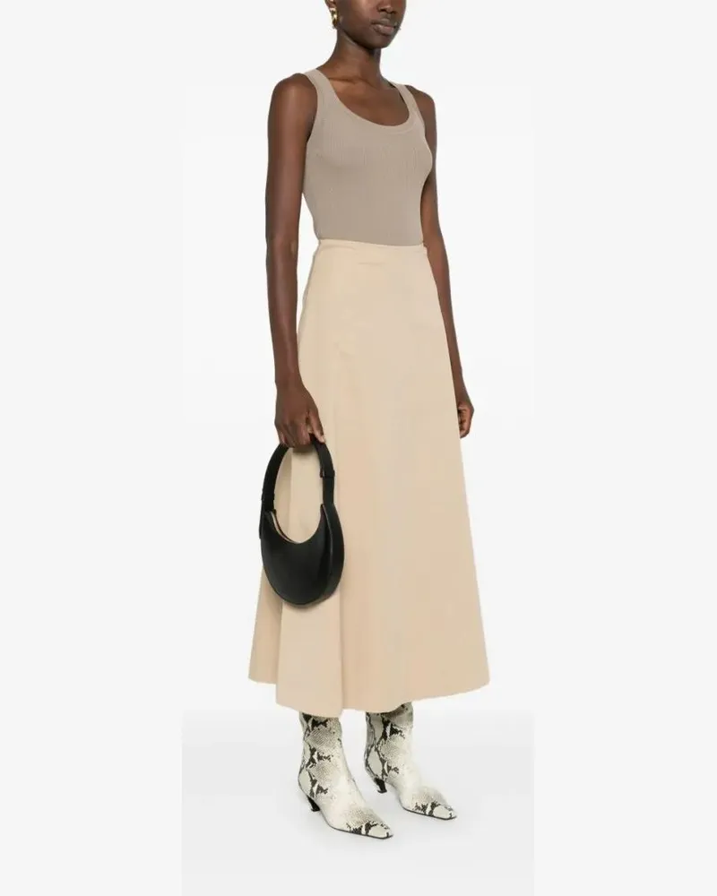 Furla Hobo Bags Crescent Black Calf Leather Shoulder Bag schwarz Schwarz