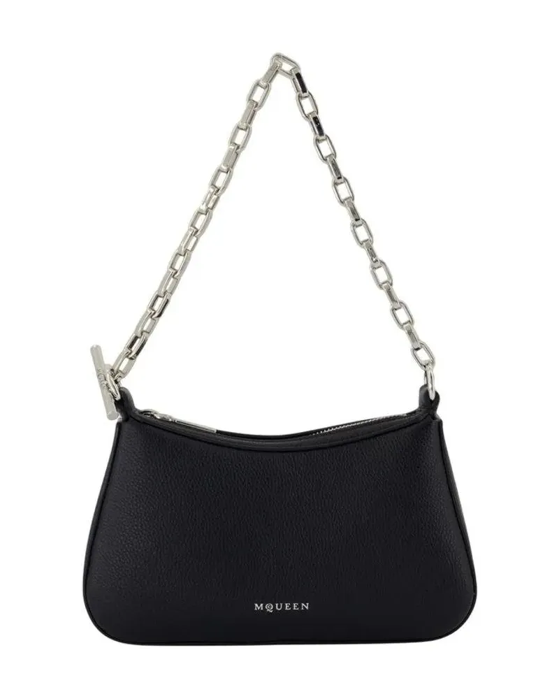 Alexander McQueen Crossbody Bags T Bar Mini Handbag - Leather - Black schwarz Schwarz