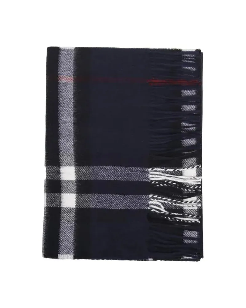 Burberry Tücher & Schals Classic Check Cashmere Scarf With Fringed Edges schwarz Schwarz