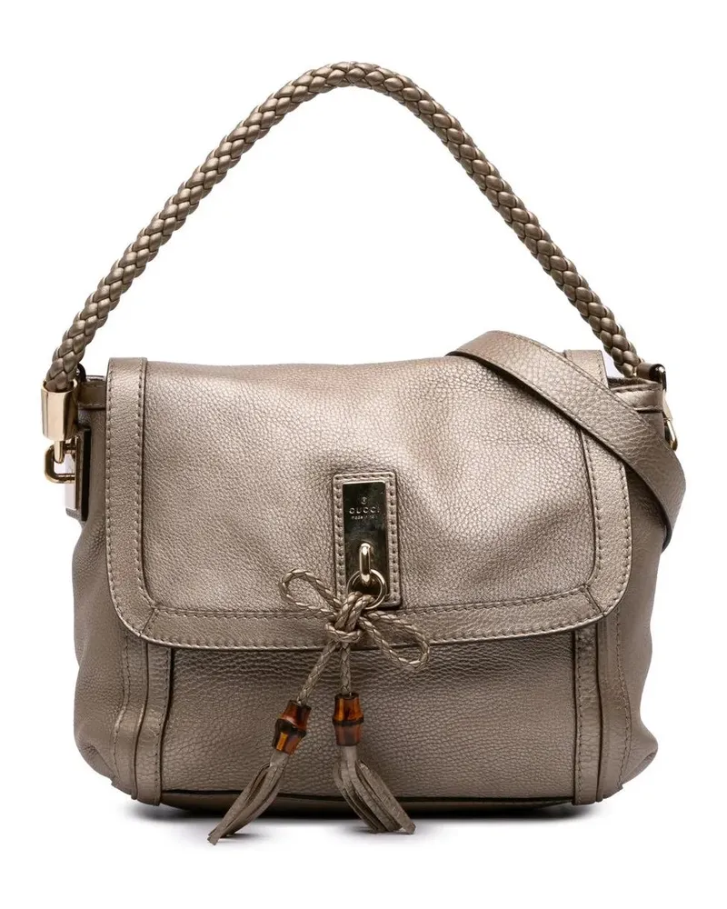 Gucci Hobo Bags Leather Bella Satchel goldfarben Gold