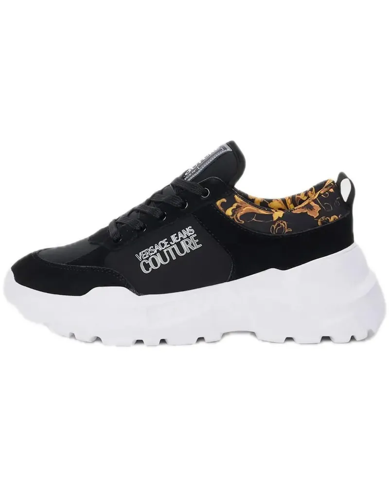 Versace Jeans Low-Top Sneaker Speedtrack Gold Baroque Black schwarz Schwarz