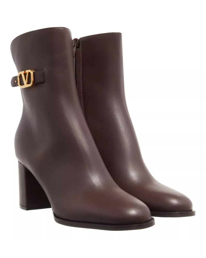 Valentino Garavani Boots & Stiefeletten Signature Smooth Leather Boots Braun