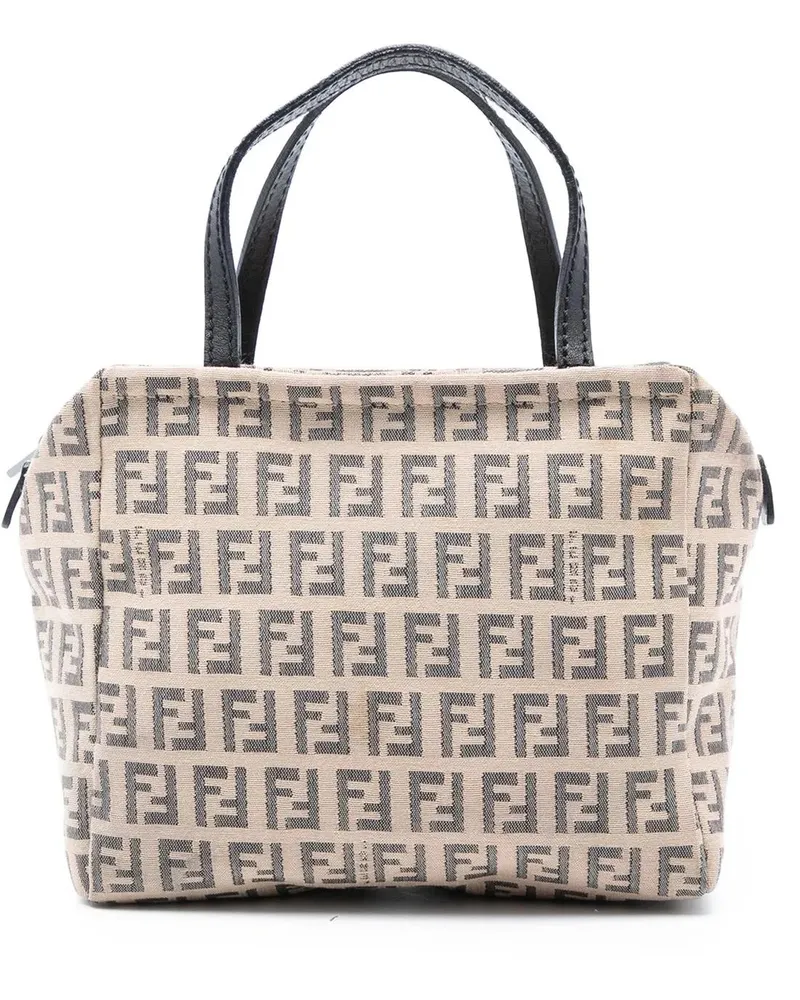 Fendi Crossbody Bags Mini Zucchino Canvas Handbag braun Braun