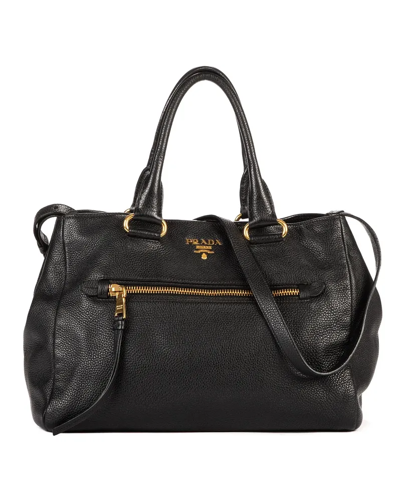 Prada Crossbody Bags Convertible Medium Satchel schwarz Schwarz