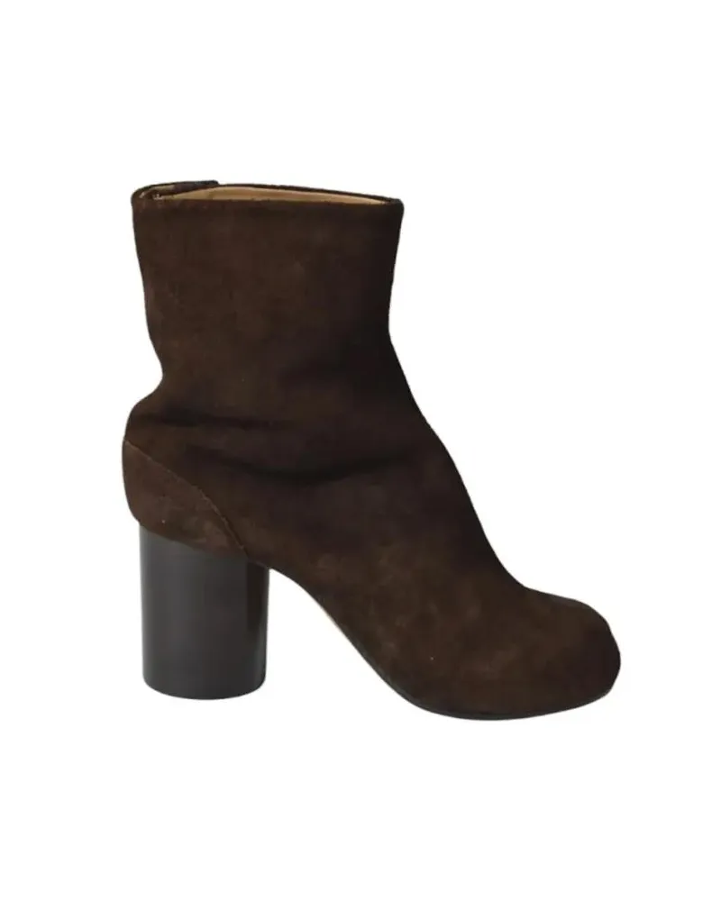 Maison Margiela Stiefel Brown Suede Tabi Ankle Boots braun Braun