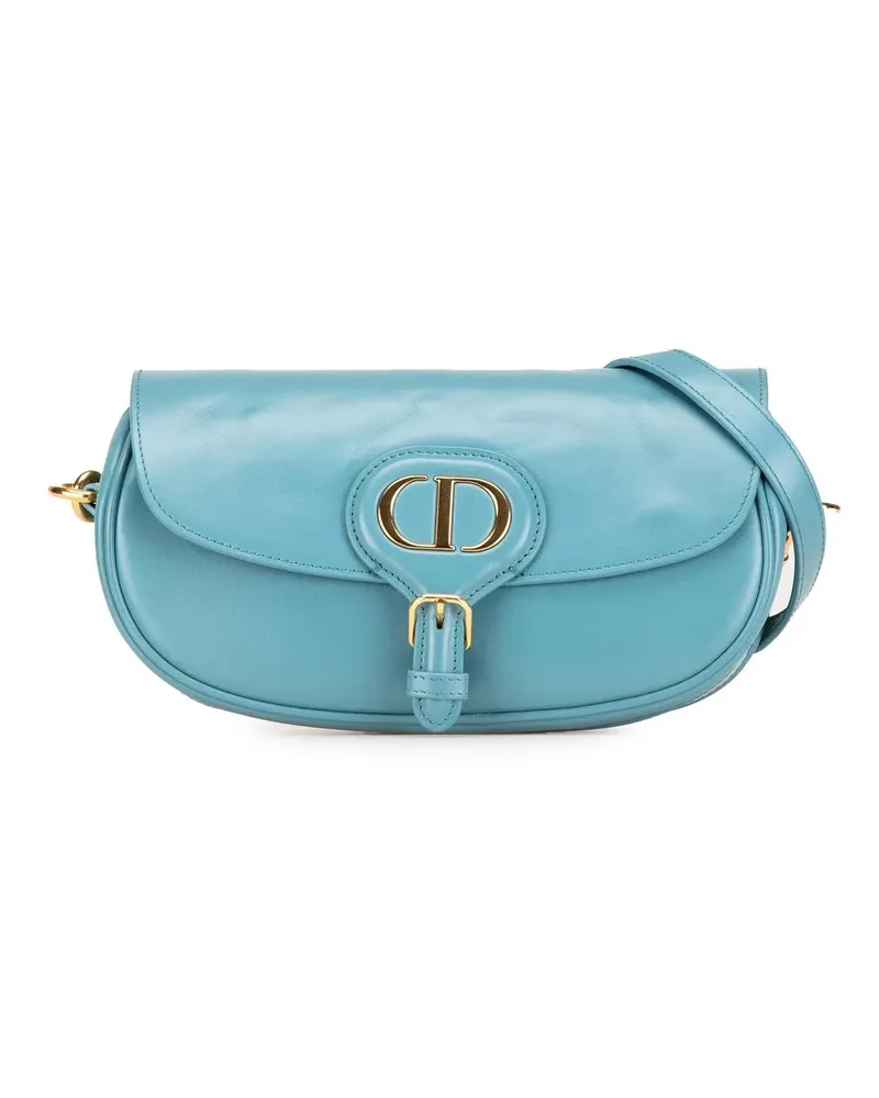 Dior Hobo Bags 2022 Calfskin Bobby East West Crossbody blau Blau