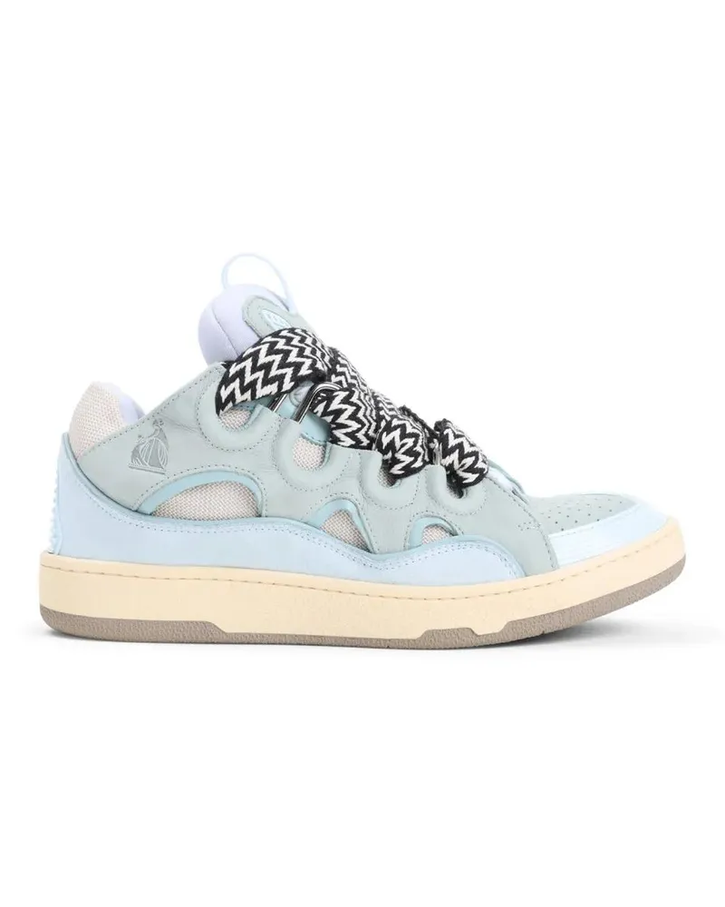 Lanvin Low-Top Sneaker Pale Blue Curb Sneakers With Leather blau Blau