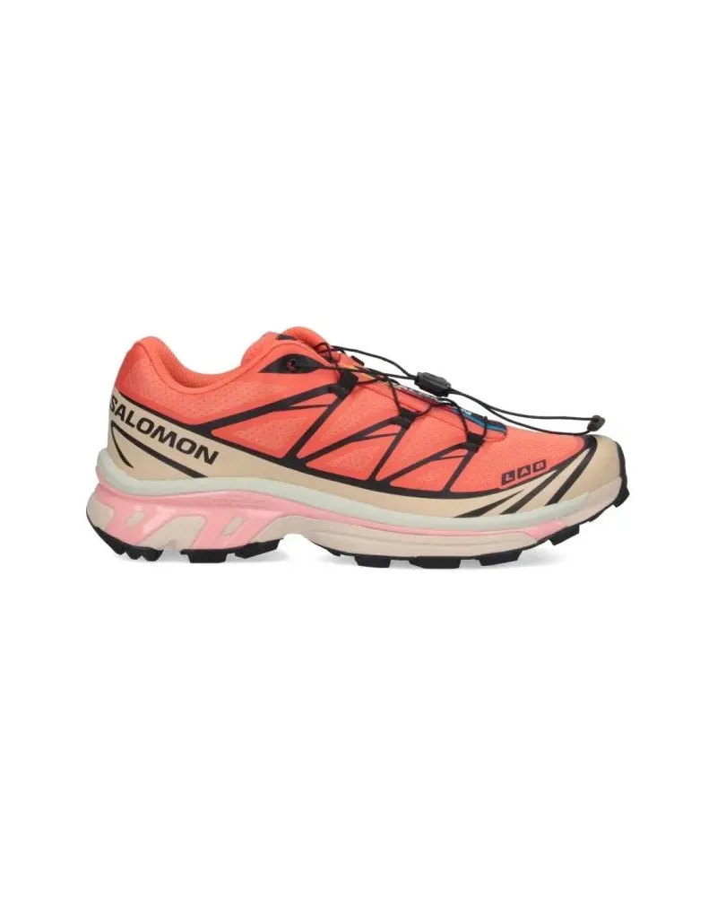 Salomon Low-Top Sneaker Xt-6 Sneakers In Pink Fabric "Living Coral" orange Orange