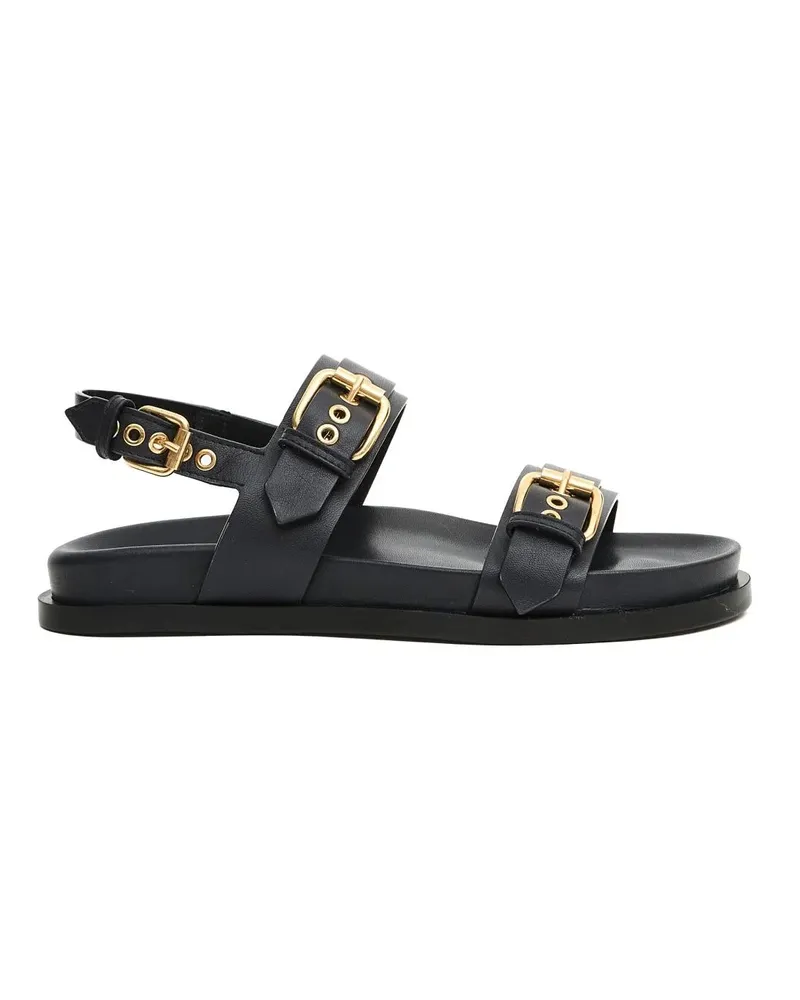 Attilio Giusti Leombruni Sandalen Sandalo Sportivo Pelle Blu schwarz Schwarz