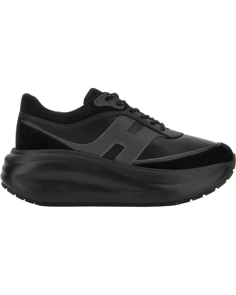 Hogan Low-Top Sneaker Flat Shoes Nero Catrame Scuro schwarz Schwarz