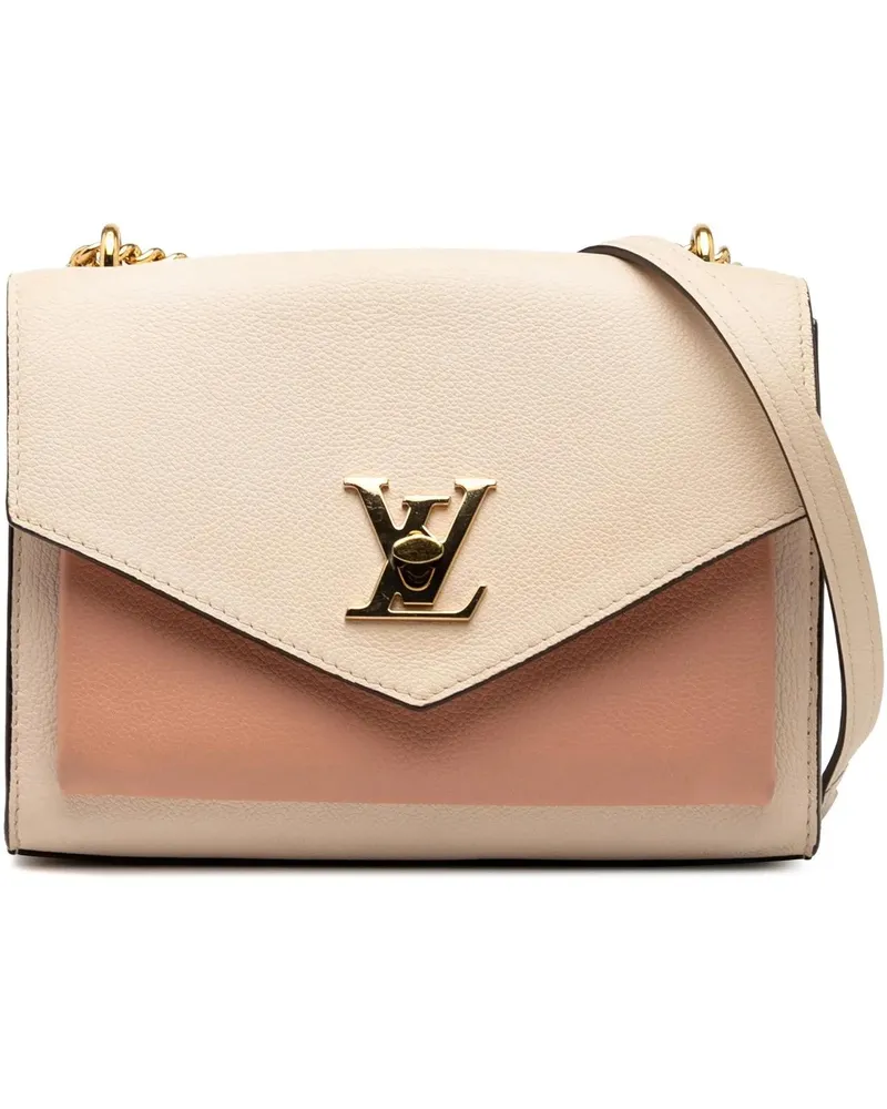 Louis Vuitton Hobo Bags Bicolor Leather MyLockMe Chain BB braun Braun