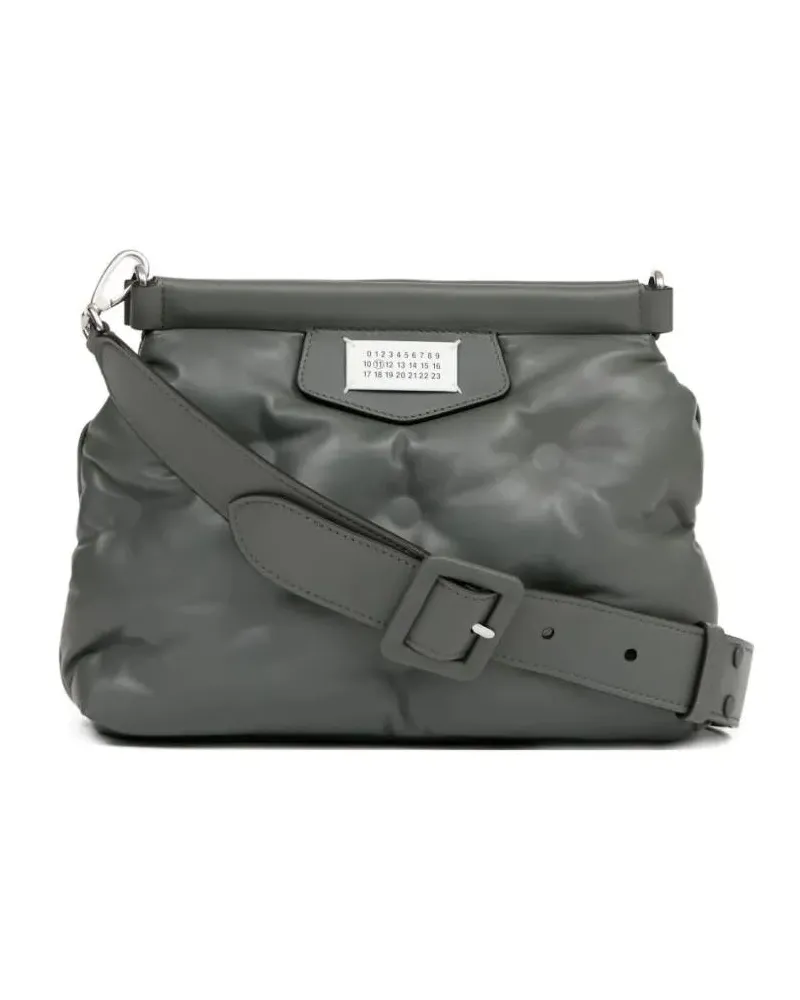 Maison Margiela Hobo Bags Soft Lambskin Shoulder Bag With Adjustable Strap grau Grau