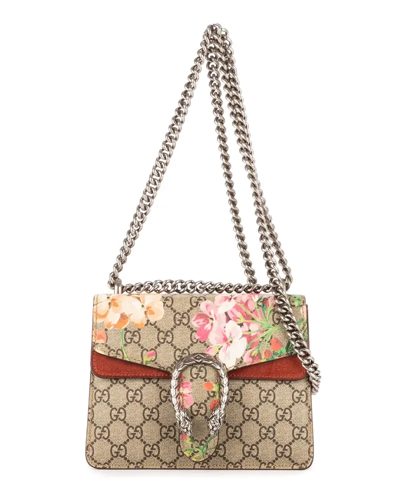 Gucci Crossbody Bags Floral Dionysus Chain Crossbody Mini beige Beige