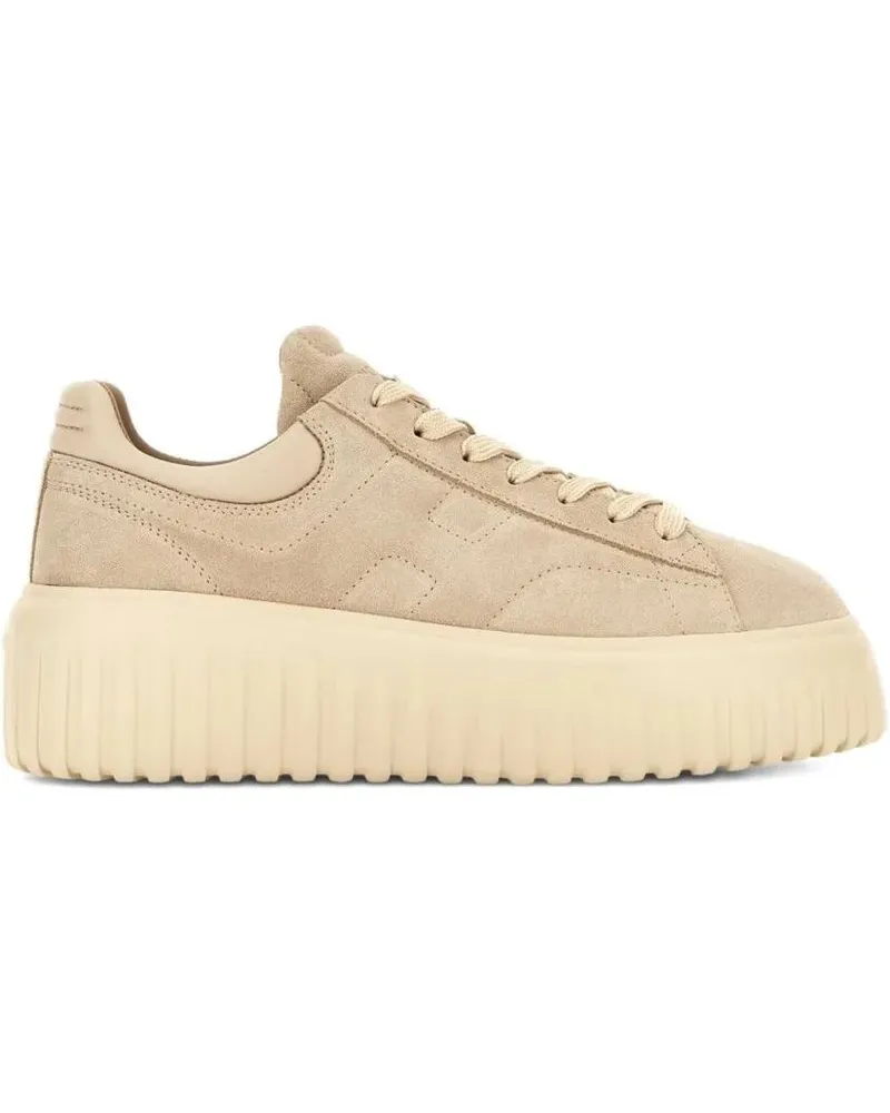 Hogan Low-Top Sneaker Beige Suede Sneakers With Lace-Up Front beige Beige