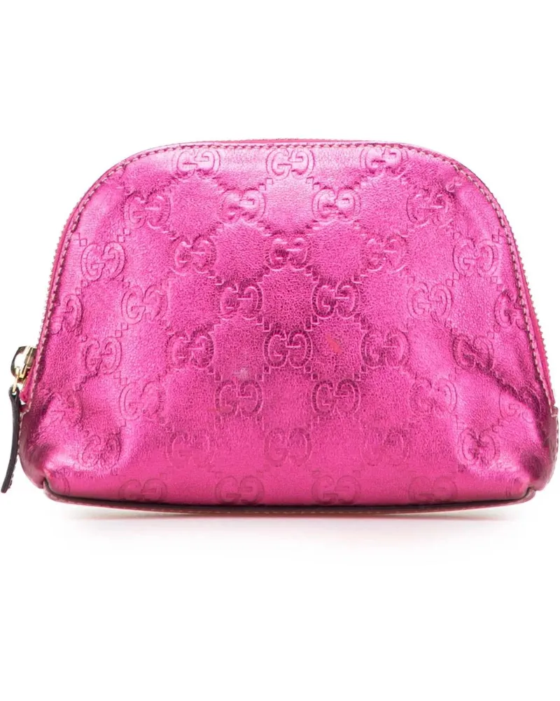 Gucci Kosmetiktaschen Metallic ssima Pouch rosa Gold