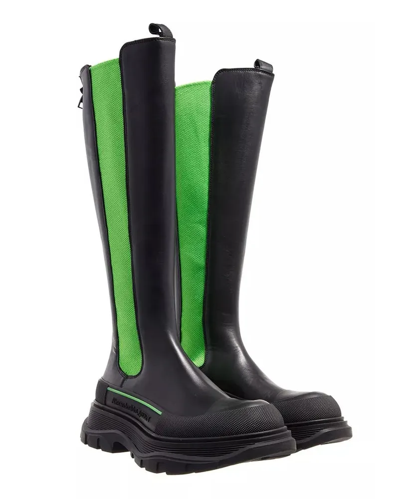 Alexander McQueen Stiefel & Boots Women´s Tread Slick Knee High Boot schwarz Schwarz
