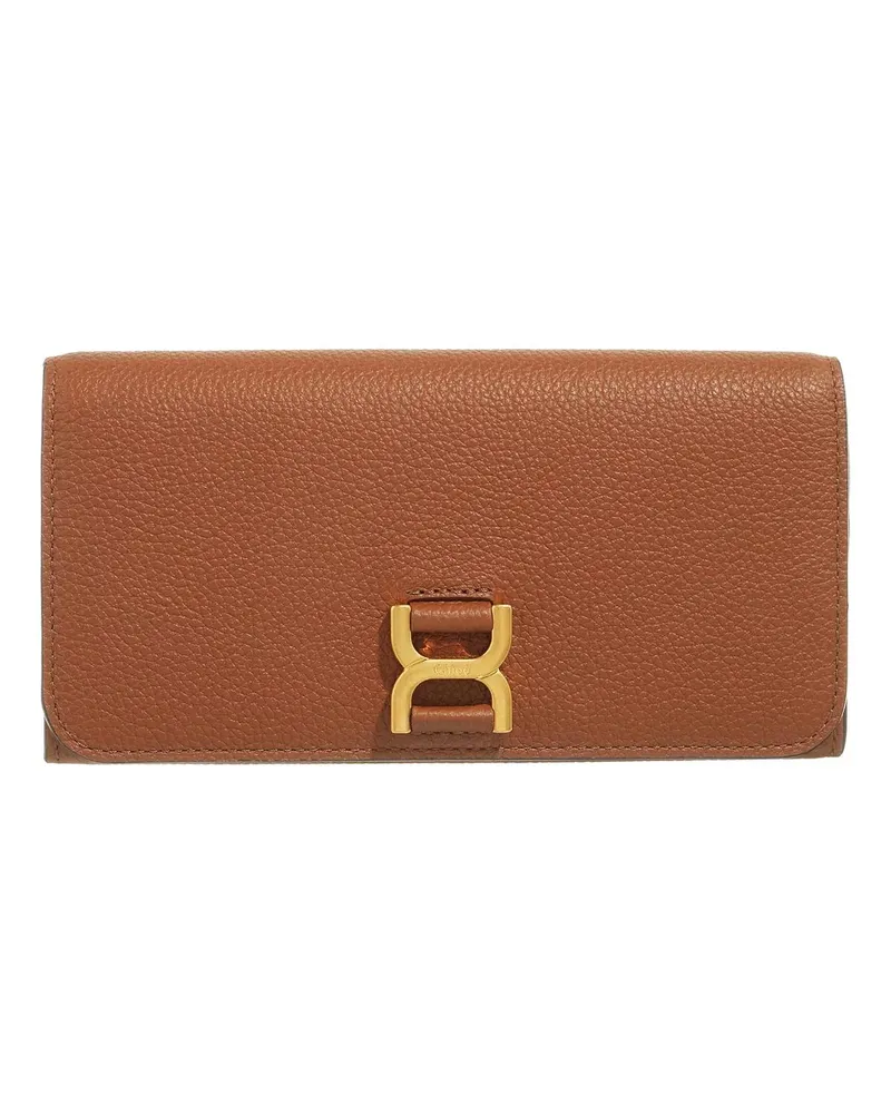 Chloé Portemonnaie Open Fold Continental Wallet Braun