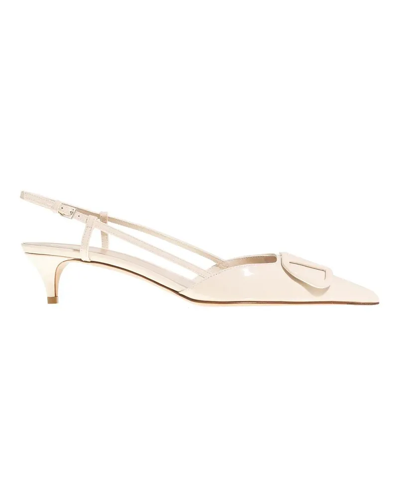 Valentino Garavani Hohe Schuhe VLogo Slingback weiß Weiß