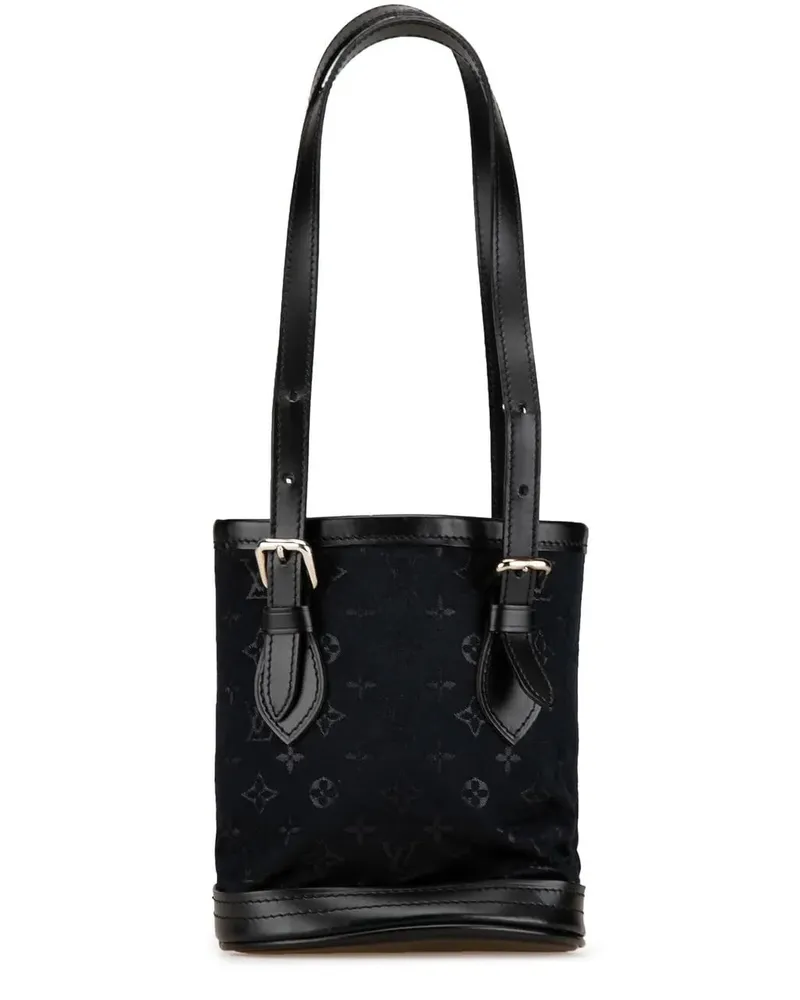 Louis Vuitton Hobo Bags 2001 Monogram Mini Satin Bucket schwarz Schwarz