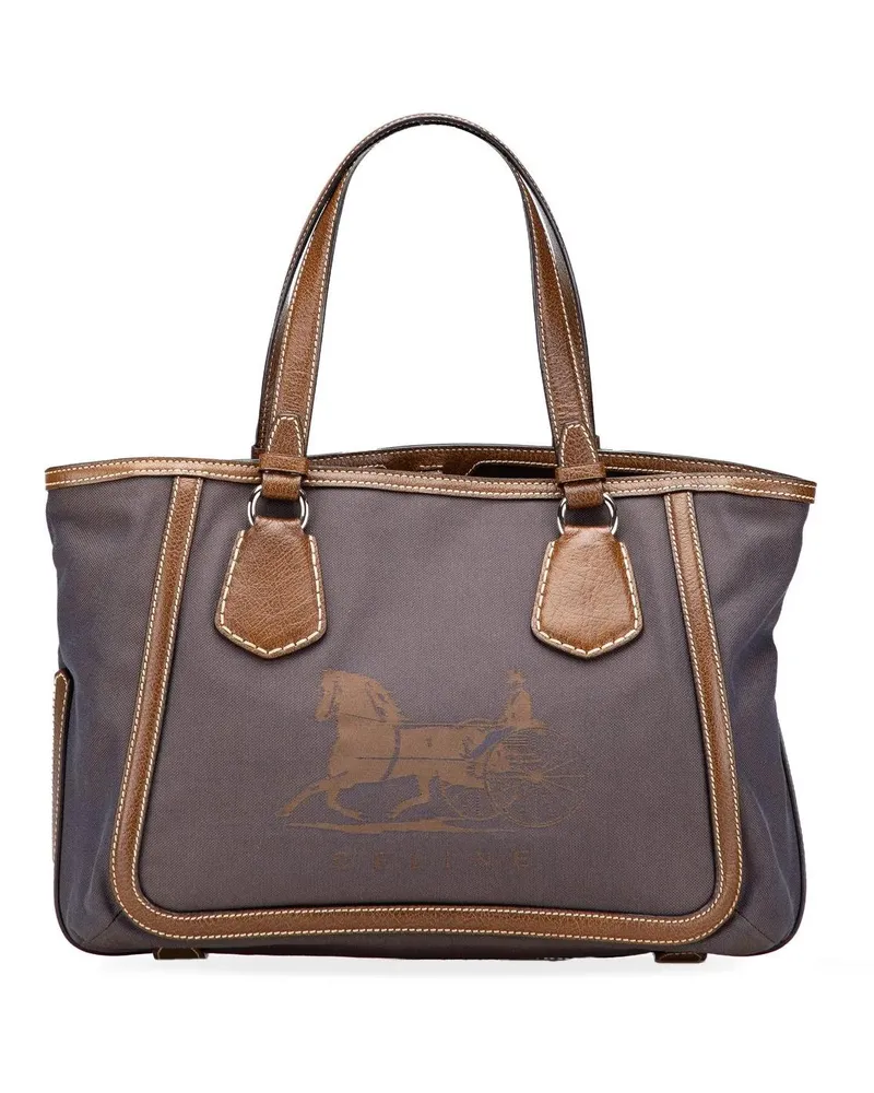 Celine Shopper Canvas Carriage Tote braun Braun